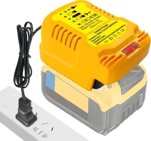 Portable Mini Charger for DeWalt 20V Lithium-Ion Battery DCB206 230 240 612 609 606 Compact Charger Compatible with DeWalt 18V/20V/60V Lithium Battery(Cannot Charge for 12V) (Excluding the battery)