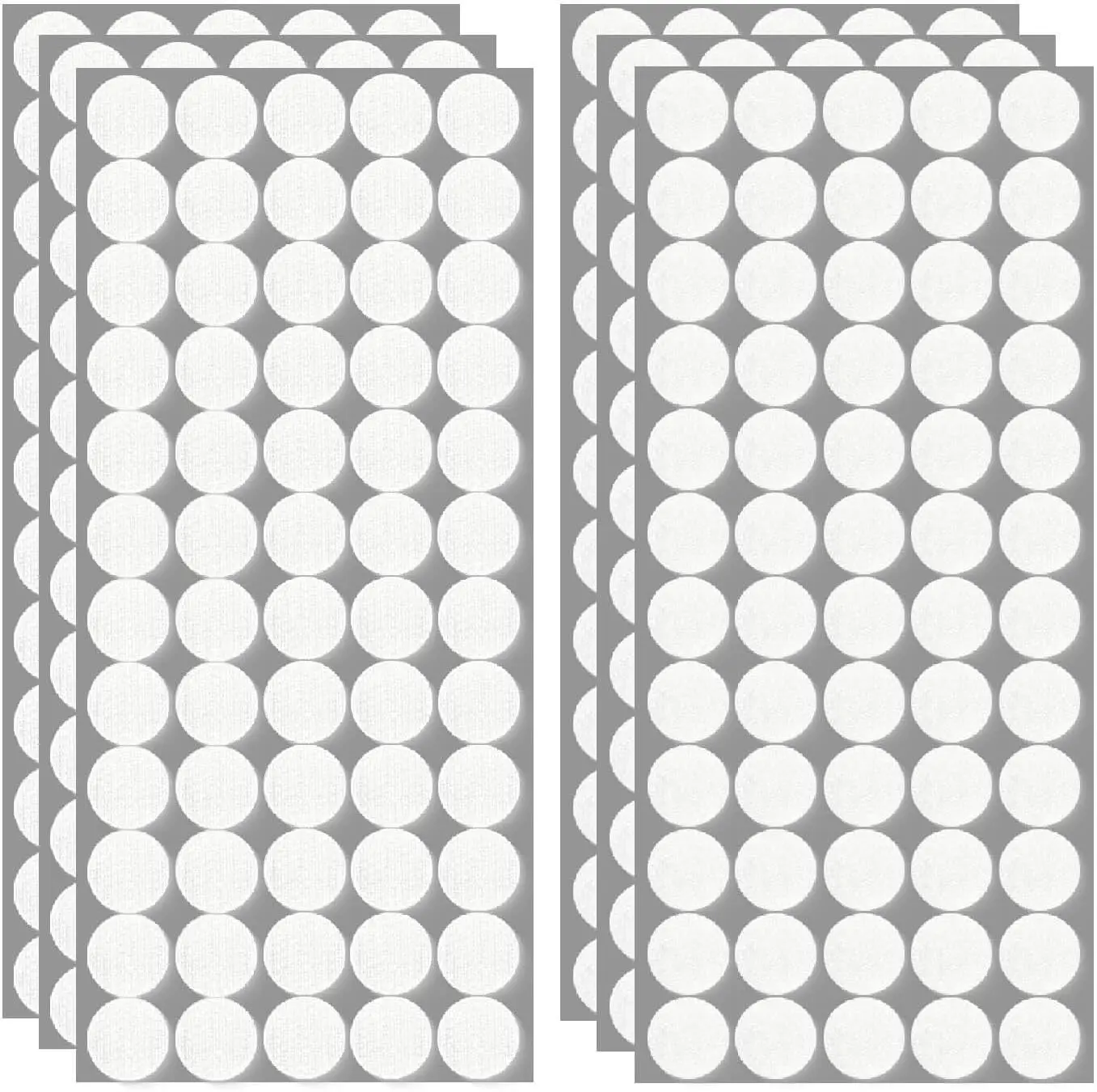 Self Adhesive Dots,0.79 Inch/20 mm  Round Adhesive Dots,360 Pcs(180 Pair) Hook and Loop Sticky Tape Nylon Small Circle Dot for Crafts, Classroom, Office, Home(0.79'',180 Pairs,White)