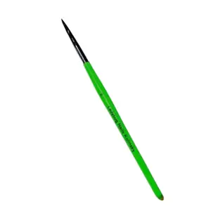 100% KOLINSKY 3D ACRYLIC NAIL BRUSH SIZE 2 GREEN WOOD HANDLE ACETONE PROOF & MONOMER -PROOF: BY **LADYBUGNPRODUCTS** PERFECT FOR FLAWLESS 3D FLOWERS.