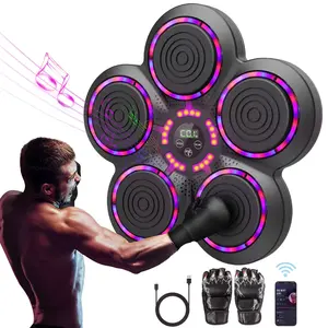 Upgrade Intelligent Music Boxing Machine for Adults - Wall Mounted Fitness Trainer with Electronic Boxing Target, Boxing Gloves Pad Punching Bags Exercise Mat Pad Pad