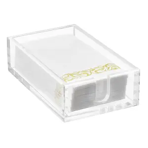 VEVOR Acrylic Napkin Holder, 9.1 x 5.5 x 2.6 inch, Clear Bathroom Guest Towel Storage Tray with U-Shaped Opening, Disposable Paper Towel Holder for Bathroom Kitchen Parties Weddings & Various Events
