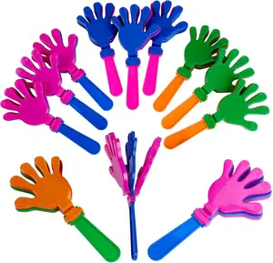 Colorful Hand Clappers - 12 Pack - 7" Noisemakers for Ultimate Party Fun - Sporting Spectacles, Birthday Extravaganzas, and Graduation Celebrations Vibrant Group