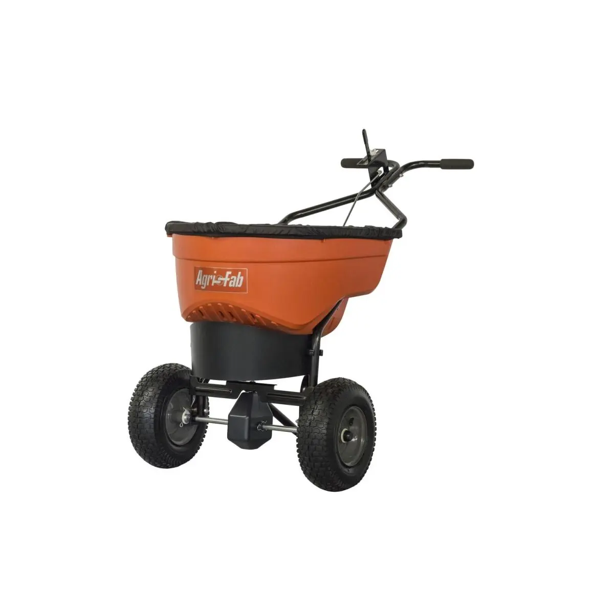 Agri-Fab 45-0548 Commercial Push Thrust Spreader with Impeller, Alloy Gears, Hopper Cover - 130 lbs Capacity, 13"x5" Size, 25000 sq ft Coverage, 40.5 lbs Weight, 48"x27.1"x33.6" Dimensions, Built-in Deflector