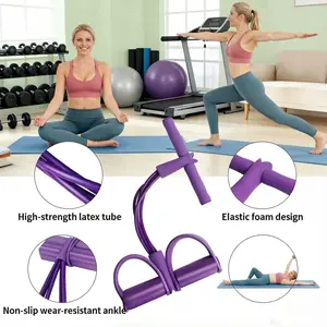 2026 New 6 Tube Puller Resistance Band – Heavy Duty Ab Crunch Equipment with Handles, Multifunctional Full Body Stretching & Yoga Fitness Band for Home Gym, Men & Womenn