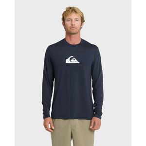 Quiksilver | Comp Logo Large Logo Long Sleeve Rashguard | Stretch Fit Quick-Dry | Surf & Swim & Sun Protection