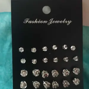 Zircon Stud Earrings, Fashionable Earrings, Versatile Fashion Jewelry for Party & Daily Wear, Birthday Gift, Artificial Zircon Ear Studs, Pretty Studs, Stud Earring Sets