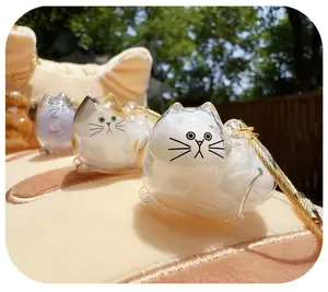 Personalized Cat Fur Keepsake CharmTransparent Cat Hair Organizer Charm, Cat Hair Storage Capsule Keychain Pendant – Carry Your Cat’s Love Everywhere!