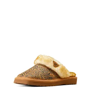 Women's Ariat Jackie Square Toe Slippers - Brown Embossed