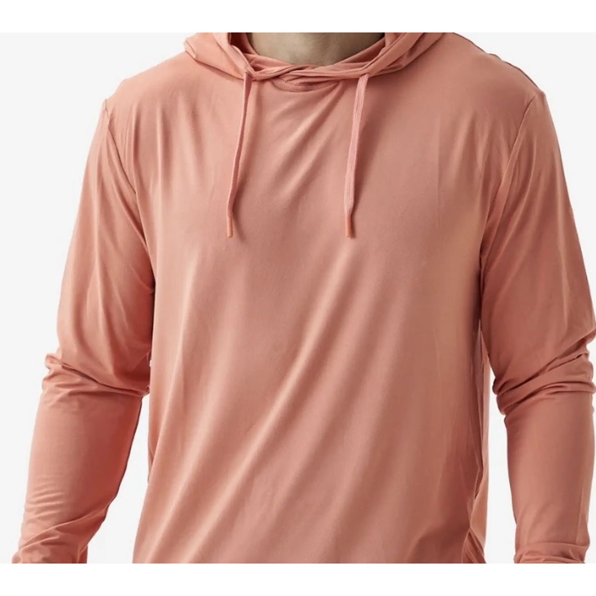 Burlebo Men's Sunfish Performance Full Hood Quick Dry Hoodie - Lightweight UPF 50 Anti-Microbe Drawstring Athletic Pullover, True-to-Size Sports Top for Hiking/Fishing, Male, Hunting, Large, Uv Protection Men's Sports Hoodie, Sun-Proof Men's Sports Hoodie