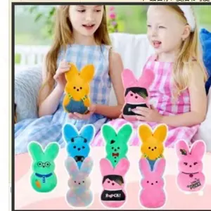 New Peeps Easter Bunny Plush Toy Figure Birthday Gift, Cute Soft Stuffed Animal, Perfect Present for Kids and Adults