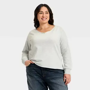 Women's Oversized Sweatshirt - Universal Thread Heather Gray 3X