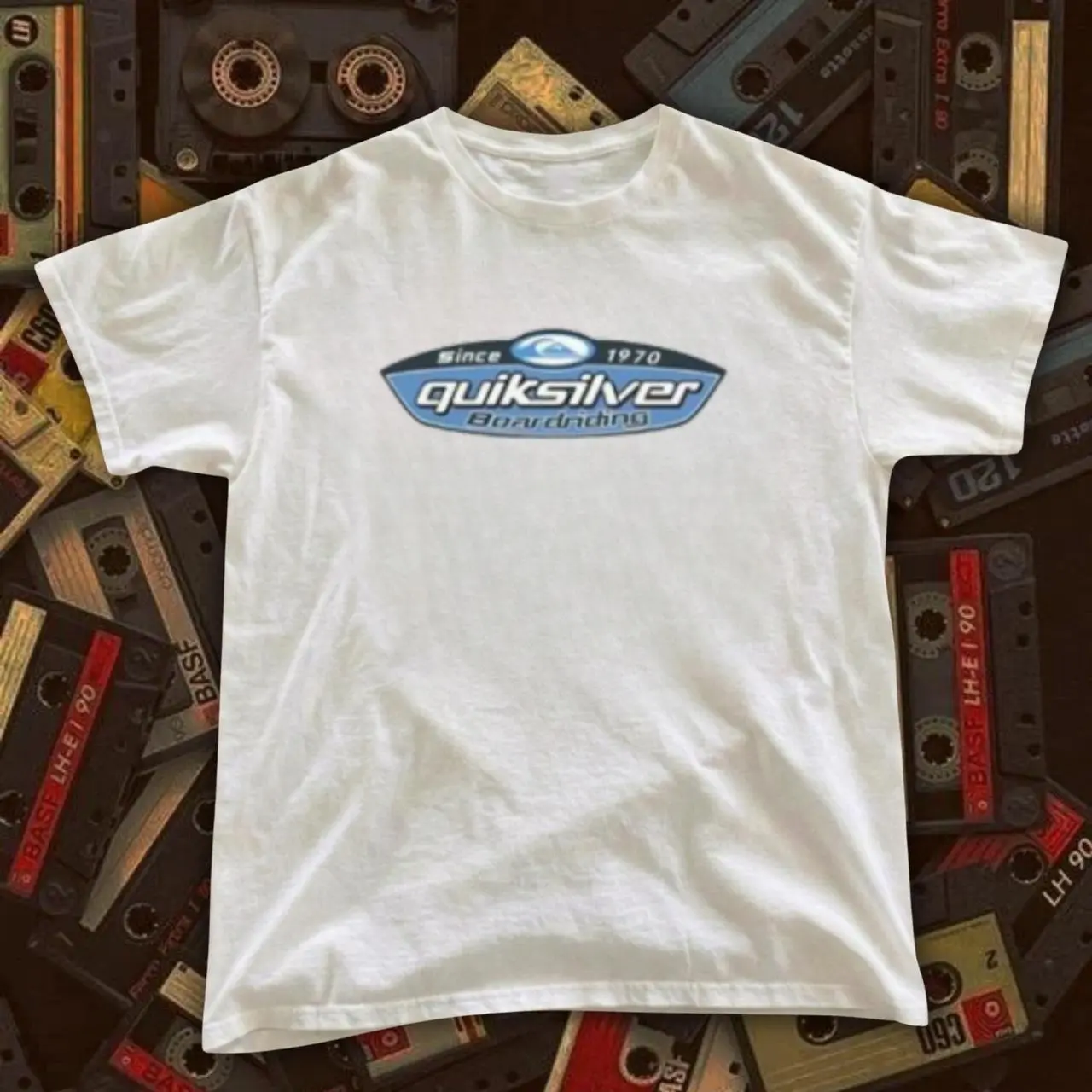 Quiksilver white surf tee