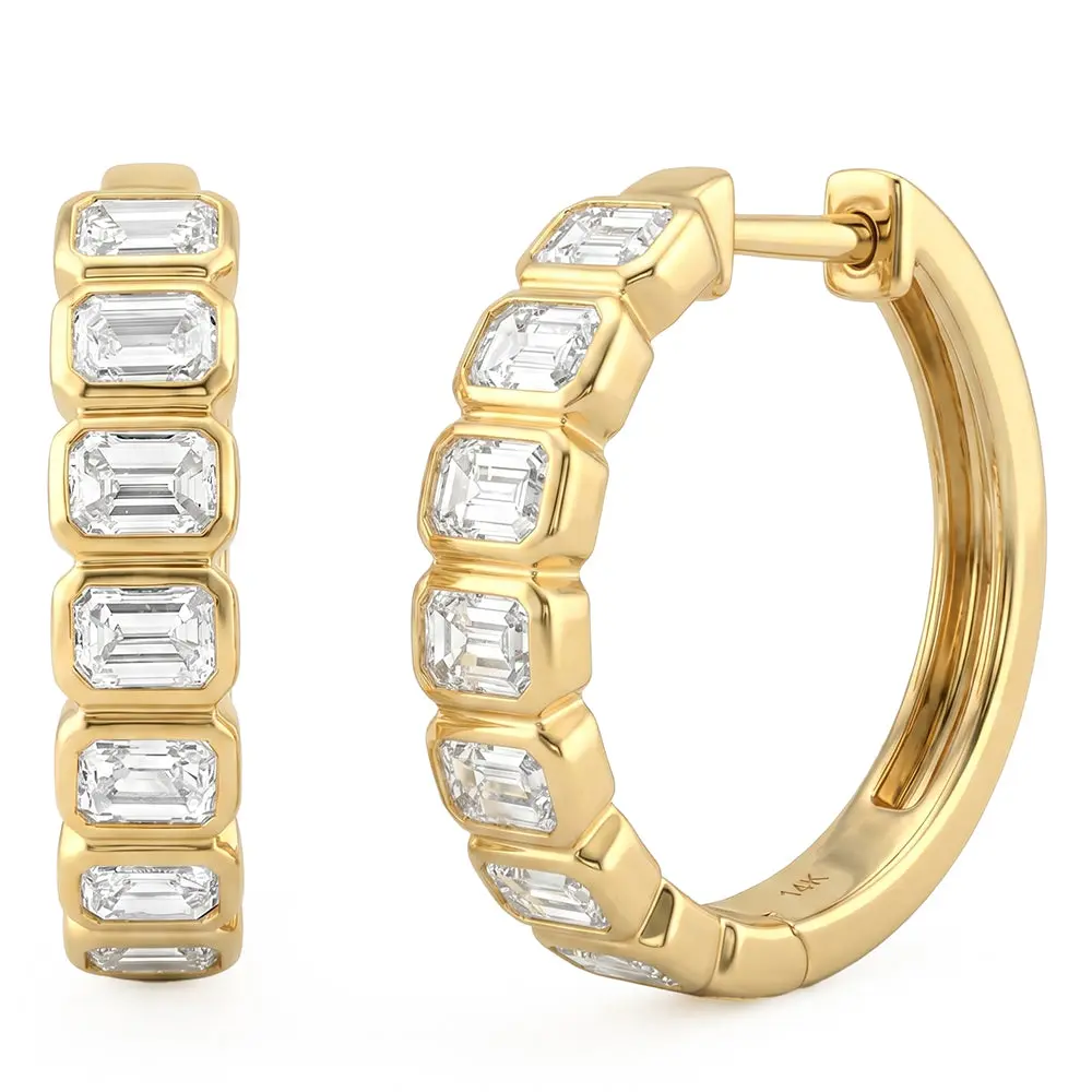 1.20ct 14K Yellow Gold Lab Grown Diamond Earrings