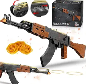 Building Block Gun for Adults, Collectible Gift for Toy Lovers,Educational Toy Set for Boys Age 12+(Building block style, requires assembly)