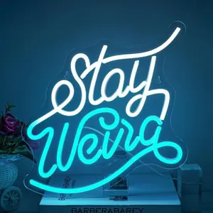USB Powered LED Neon Sign, Stay Weird Letter Design Led Light Letters Neon Light, Decorative Lights, Decorative Lamp, Wall Lighting for Home Wall Decoration, Clubs, Bistros, Leisure and Entertainment Venues