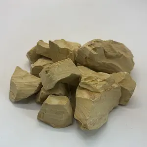 Edible Clay Chunks, Layered Yellow Lumps | 200g(7oz) & Zero Additives, Cosmetic Quality, Slightly Sticky When Wet