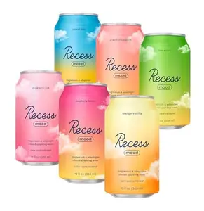 Recess Mood Magnesium Supplement Drink Calming Beverage, 12 Ounce (Variety Pack, 12 Pack) *Greatest Hits Sampler*