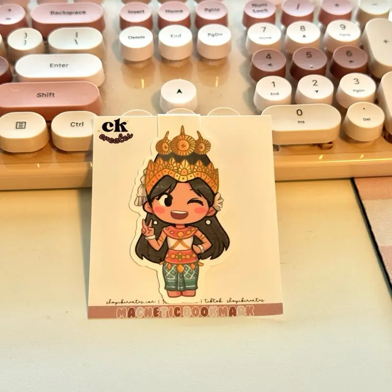 Cute Cambodian Magnetic Bookmark