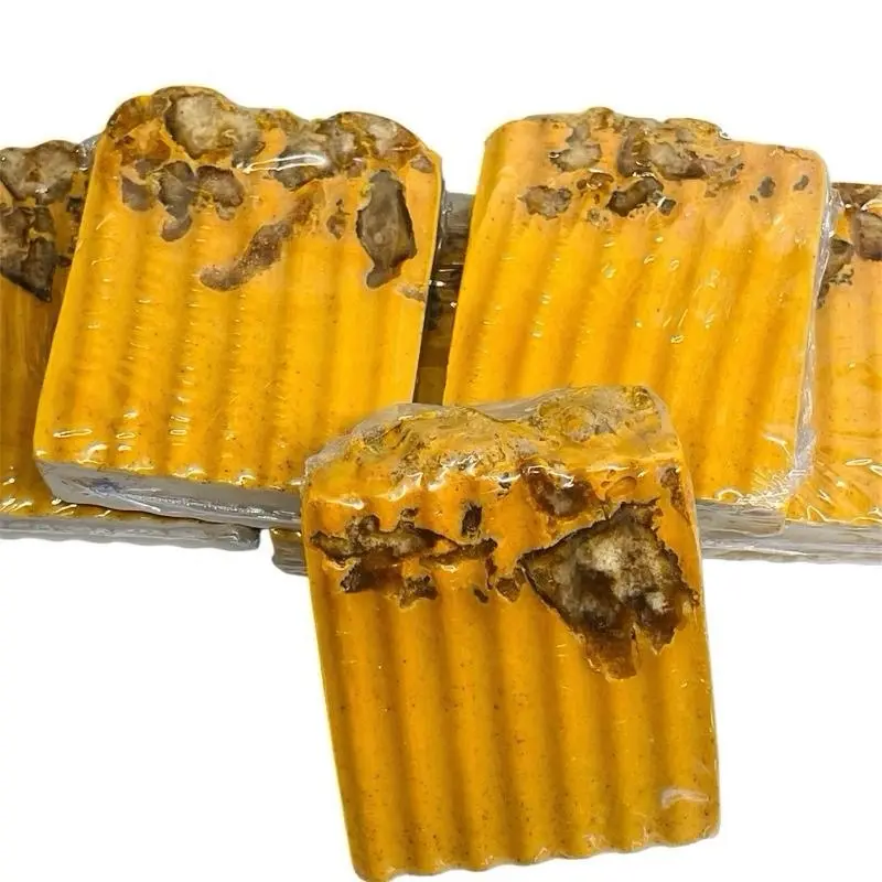 Kela Naturals Turmeric Black Soap - Body Care Cleanser for Acne & Dark Spots, Antibacterial, Gentle, Hydrating, Brightening, Exfoliating, Repairing, All-Skin-Types Handmade Facial & Body Soap