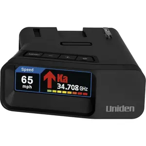 Uniden R7 Extreme Long-Range Laser-Radar Detector, Built-in GPS w/ Real-Time Alerts, Dual-Antennas Front & Rear w/Directional Arrows, Voice Alerts, Red Light Camera and Speed Camera Alerts