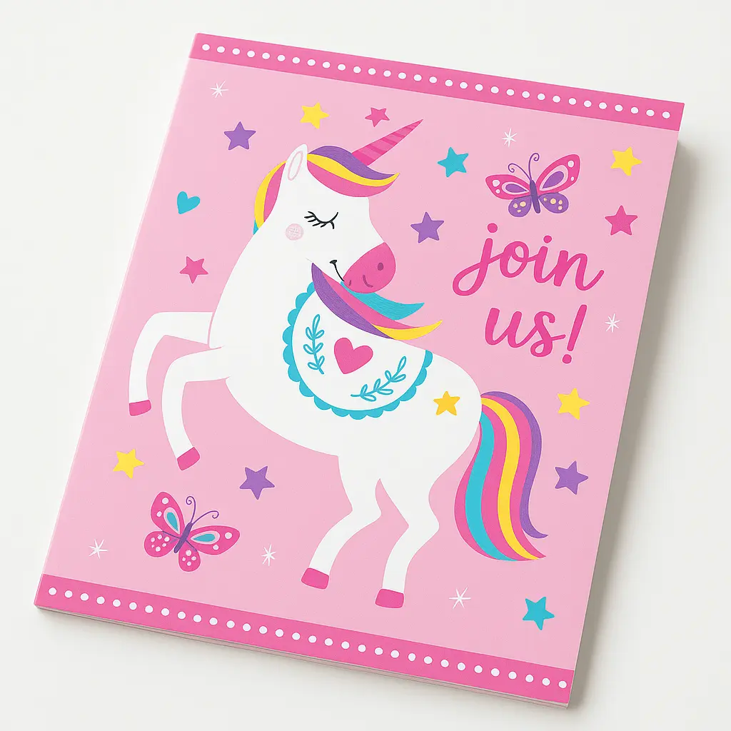 Magical Unicorn Birthday Invitation Cards Magical Unicorn Birthday Invitation Cards