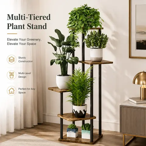 5 Tier 6 Tier 7 Tier Plant Stand Indoor Metal Flower Shelf Installation Smooth for Multiple Plants Corner Tall Flower Holders Rack for Patio Garden Living Room Balcony Bedroom Deals For You Days