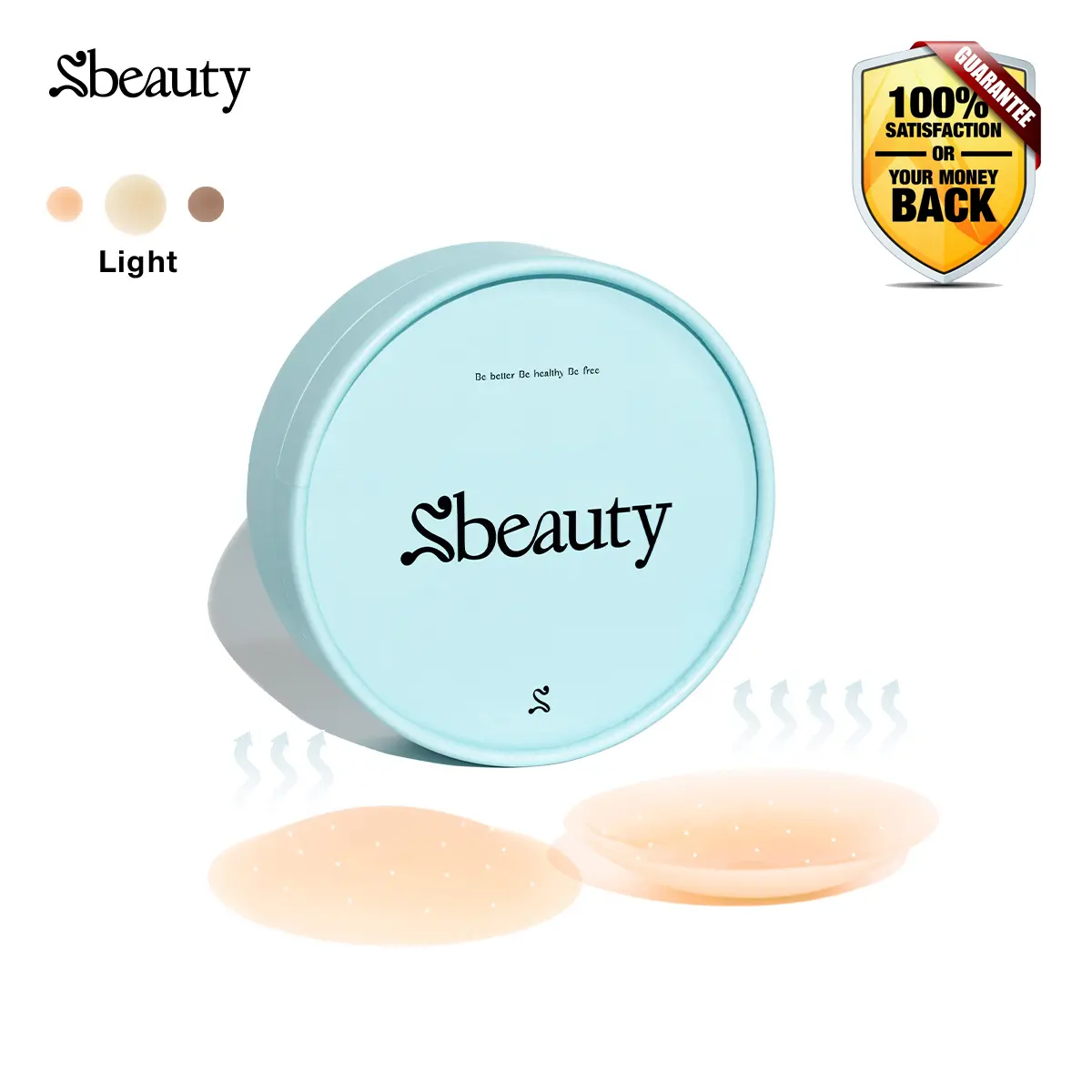 Sbeauty Circle, Sbeauty Adhesive Nipple Covers, Reusable, Waterproof & Sweat-proof, Imperceptible