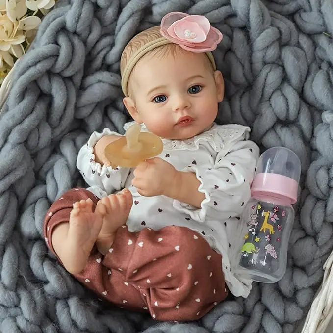 #tiktokshopbacktoschool 【WOOROY】Reborn Baby Doll - Birthday & Christmas Gift, Gift Ideas, 18 Inch Baby Doll with a Cloth Body and vinyl Limbs, Perfect Gifts for Kids Ages 3+