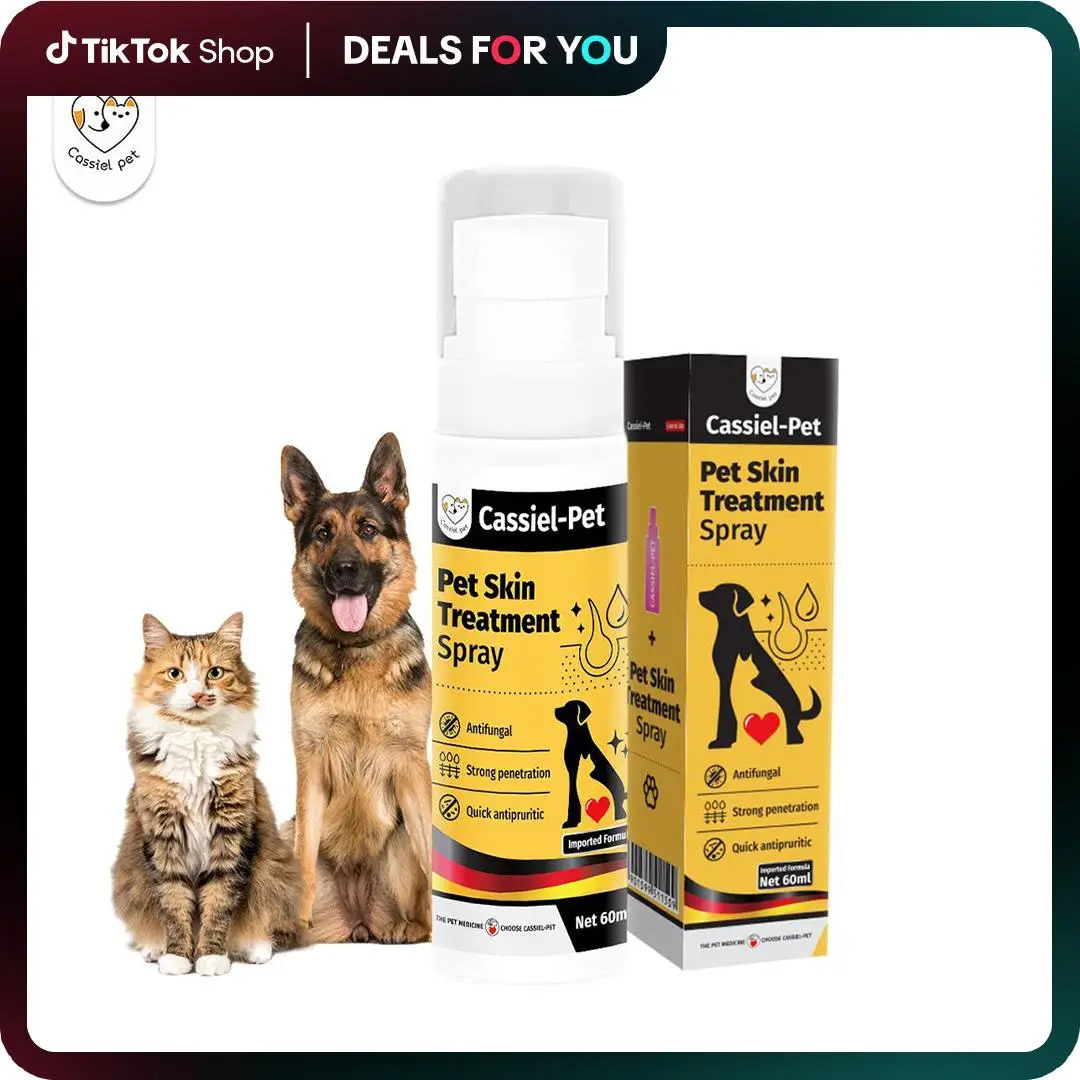 Cassiel Pet,Reduces ltchyScratching,Pet Skin Sprays for Dogs & Cats-NatureSoothing Spray for Clean and Soft Skin