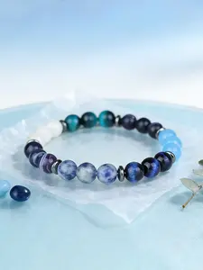Chakra Natural Stone Energy Bracelet 8mm, Healing Beads Unisex Meditation Yoga Jewelry, Stretchy Couples Gift Accessory
