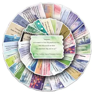 Classic Movie Quotes Sticker, 100pcs/set Creative English Slogan Sticker, DIY Decorative Sticker for Scrapbooking & Journal Making, Stickers Kit