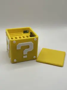 Super Mario Question Block Game Cartridge & SD Card Holder – Fun Storage Box for Switch Games & Memory Cards