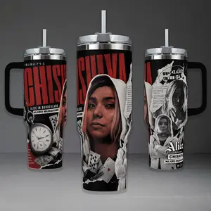 Chishiya Alice in Borderland Tumbler, King of Diamonds 40oz Cup with Handle & 20oz Travel Mug. TV Series Fan Gift, Chishiya Inspired Insulated Tumbler Featuring Epic "Alice in Borderland" Character Graphic Design.