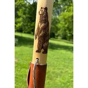 Bear Poplar Walking Stick — Handcrafted Hiking Staff