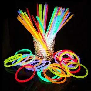 50/100Pcs Glow Stick Fluorescent Stick Neon Necklace Bracelets Party Light Stick For Wedd Festive Concert Party Glow Sticks