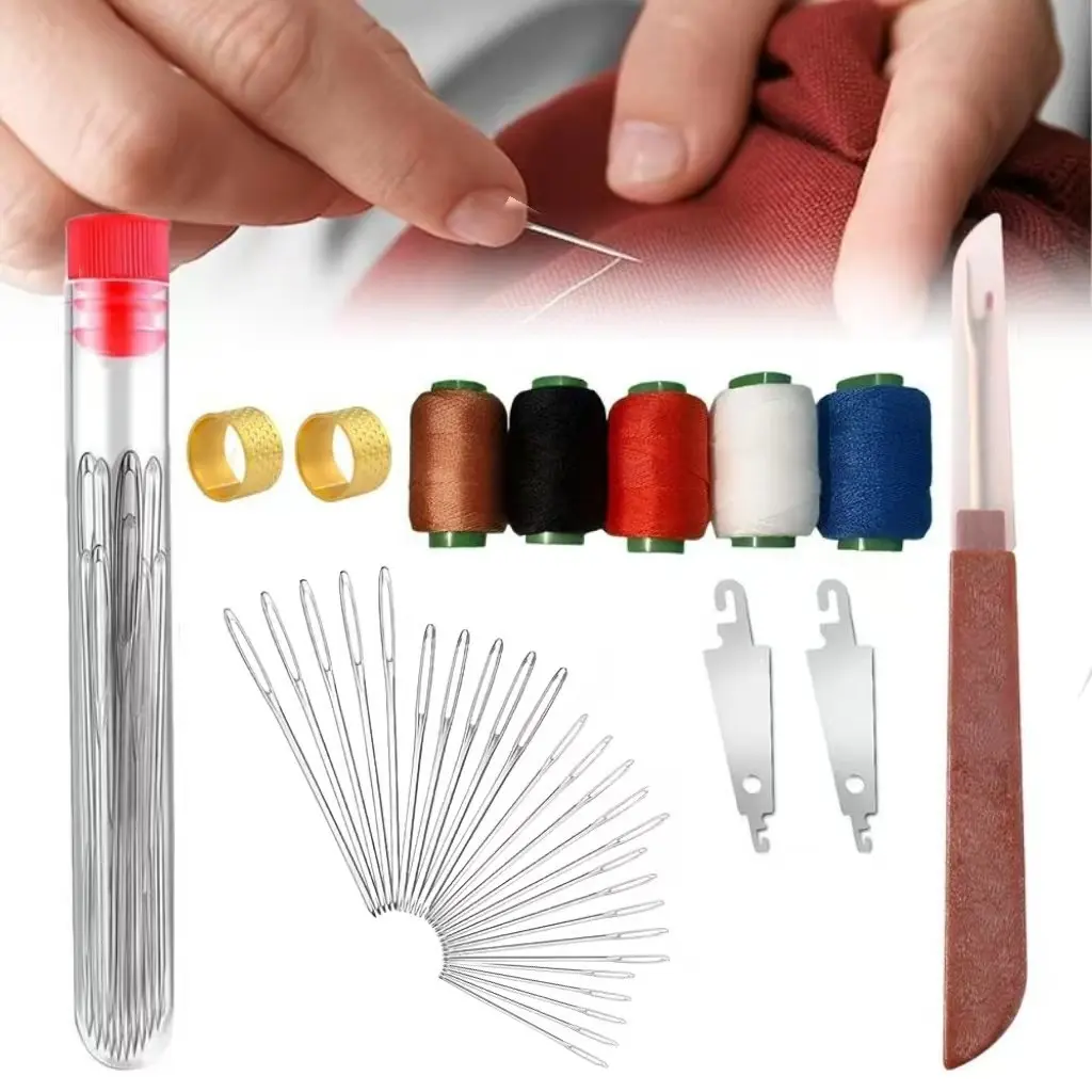 36pcs Steel Needles Sewing Kit, Long & Thin Handmade Quilting & Sewing Needles Set, DIY Embroidery Mending Sewing Projects, Sewing Tools, Sewing Supplies Crafts, Sewing Essentials