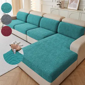 Soft Non-Slip Sofa Cushion Cover, Elastic Sofa Slipcover, L-Shaped Couch Pad, Multiple Colors Available, Upgrade Living Room Look, Easy Installation, Durable