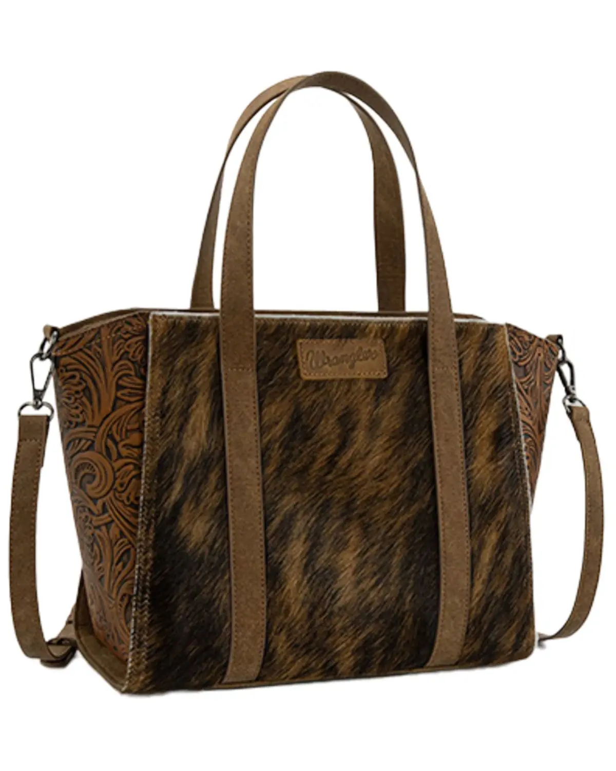 Wrangler Women's Women'S Cowhide Embossed Crossbody Tote Bag - Wg252-8012Br