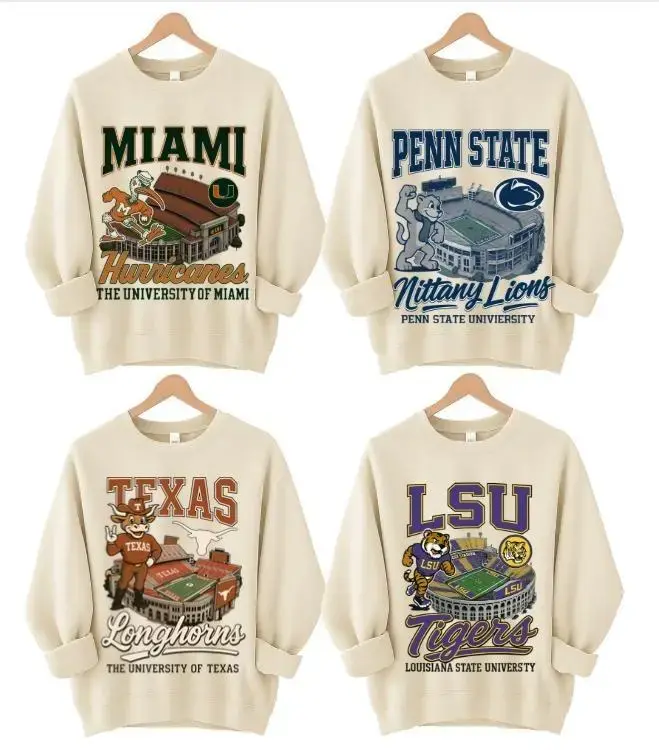 All Team Vintage SAND Sweatshirt – Football College Mascots Tee – Unisex Throwback Sports Shirt, Gift For Fans