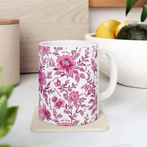 [Sale Up To 40% + Freeship] Subtle Anti Trump Mug Floral Chinoiserie Mug Hidden F...ck Trump Feminist Gift Anti Trumpism Cup Anti-Maga Coffee Mug Pro Democracy Political