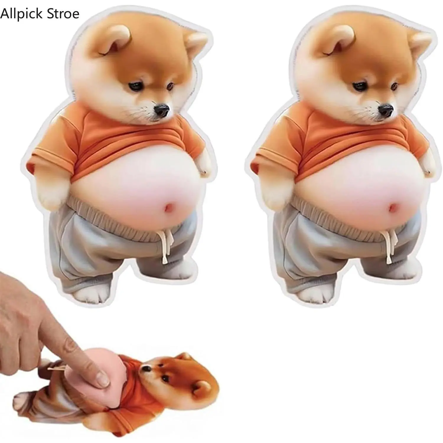 3D Cute Shiba Inu Soft Silicone Door Stops (2pc/4pc/6pc Sets) - Self-Adhesive Silicon-Plastic Bumpers, All-Round Protection, Noise-Reducing Anti-Collision Pads for Doorknobs/Cabinets, Versatile Fun Home Decor Accessory with Soft Silicone Body, Multiple Se