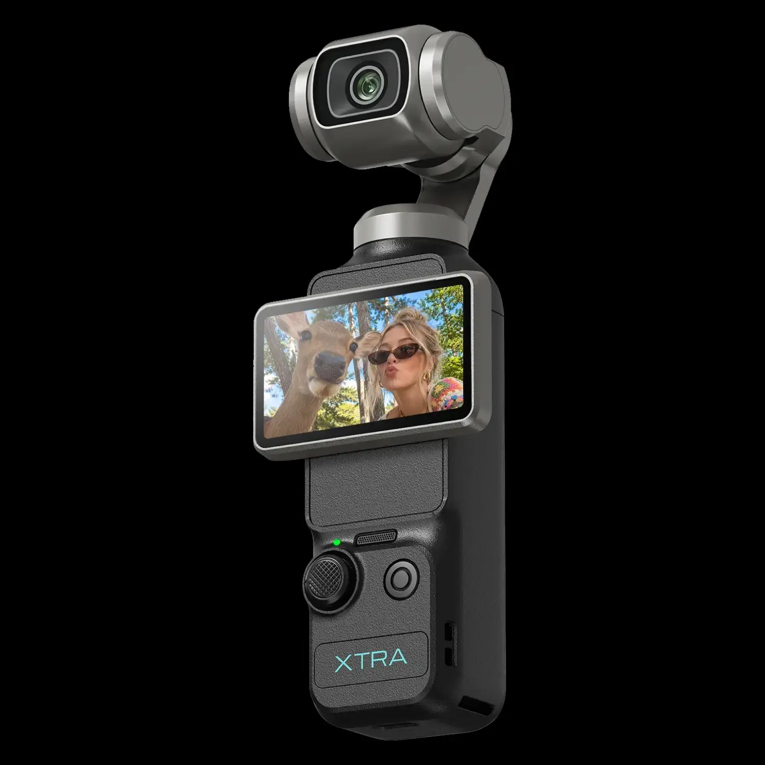 Xtra Muse Vlogging Camera with 1'' CMOS 4K/120fps Videos 3-Axis Gimbal Stabilizer Fast Focusing Face/Object Tracking Portable Handycam Camcorder