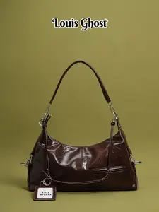 Wandering Bag | Avant-garde Retro Shoulder Bag | Designer Custom Multi-strap Convertible Handbag | Trendy Punk Style Crossbody Bag | Large-capacity Casual Messenger Bag (with tag decoration) | Fashionable Daily Bag for Commuting and Weekend Outings