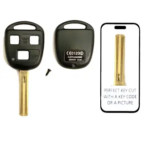 KEY CUT SERVICE + Lexus 3 Button Remote Head Key Shell TOY48 (Short)