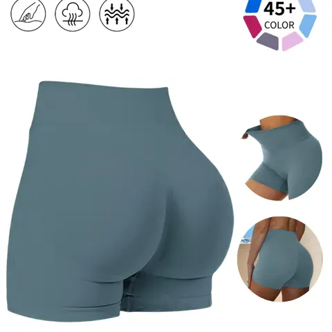 Peach Butt Scrunch Compression Gym for Women - High Waist Tummy Control Booty Lifting Shorts | 45+ Colors & Seamless Workout Clothes Women Activewear High Waisted Shorts