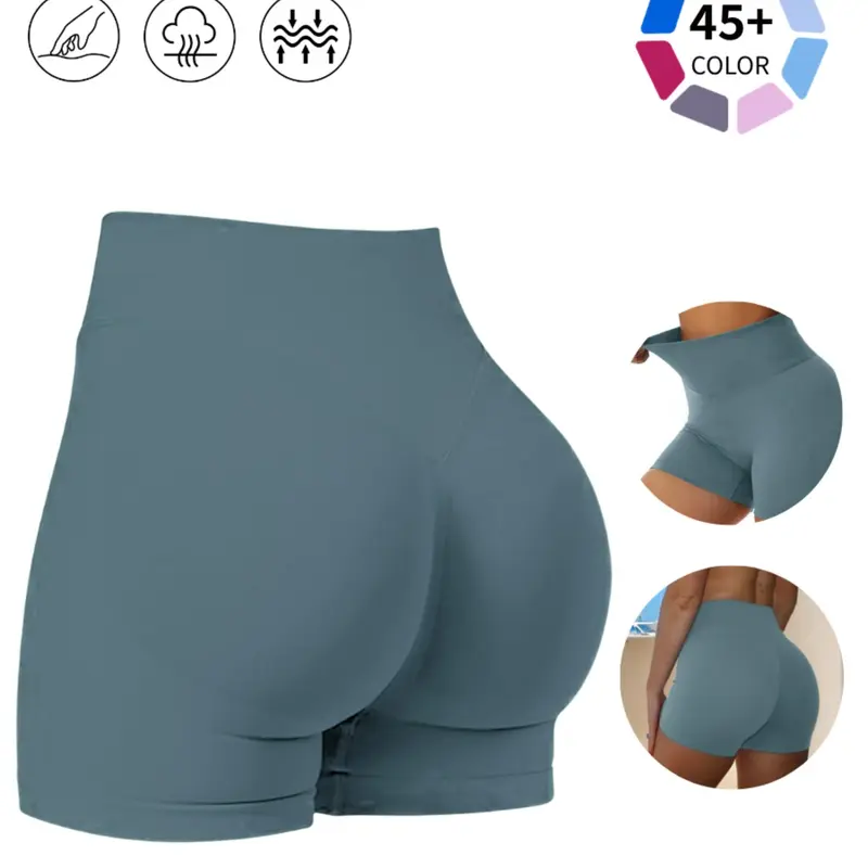 Peach Butt Scrunch Compression Gym for Women - High Waist Tummy Control Booty Lifting Shorts | 45+ Colors & Seamless Workout Clothes Women Activewear High Waisted Shorts