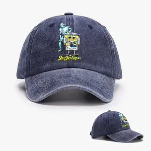 Josuke Higashikata but Bob style and his Stand "Soft & Wet"--Cotton Washed baseball cap,JJBA anime fashion,daily wear