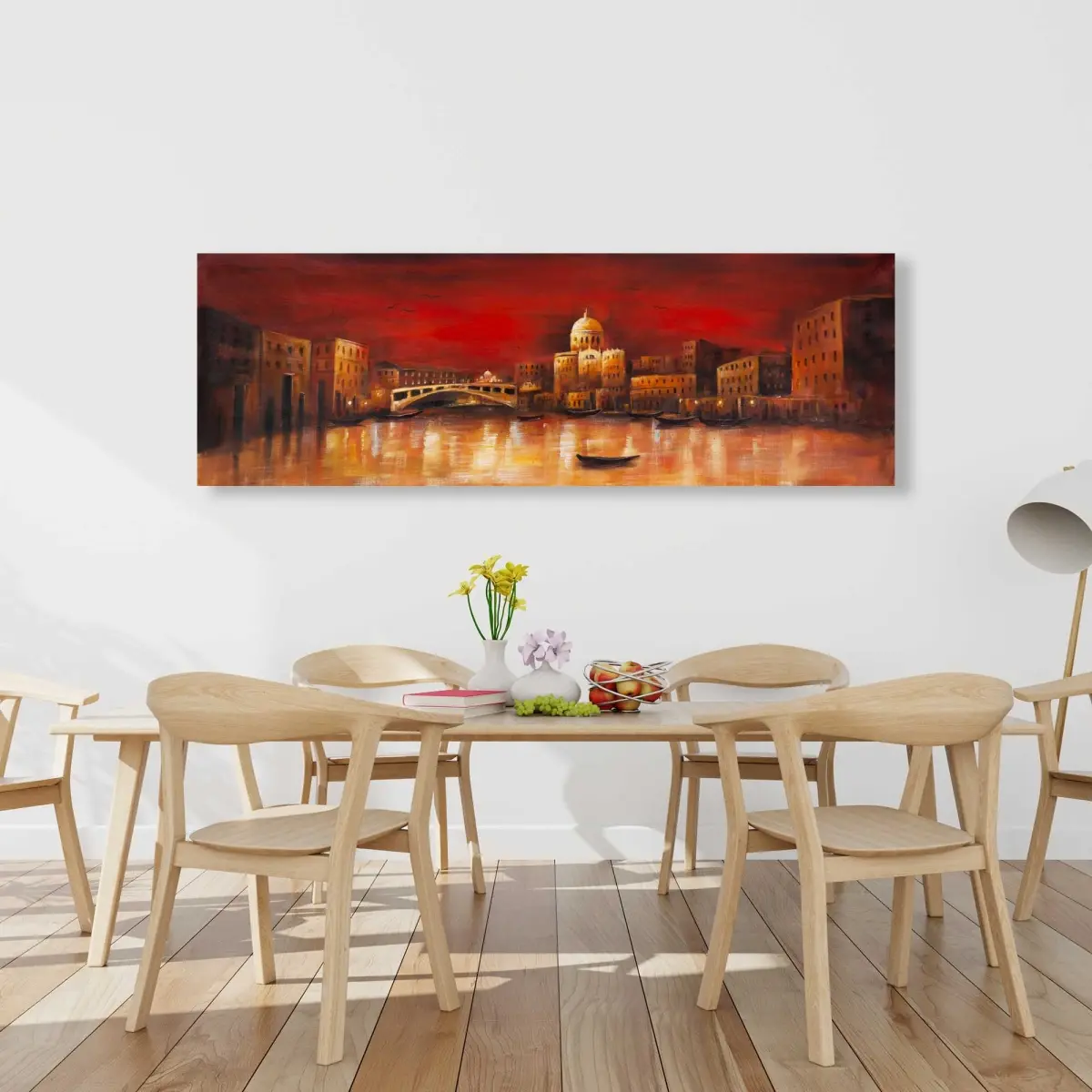 Begin Home Decor C1RC2060GUZN9E 20 x 60 in. Venise by Red Dawn - Coastal Red Canvas for Home Decor