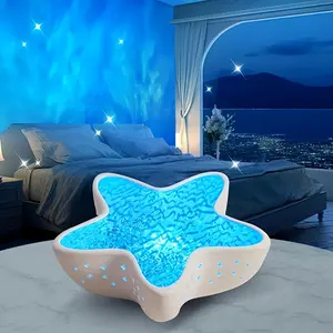 Creative Ocean Starry Night Projection Lamp, 7 Color Light Switch, Ripple Shadow Effect, Adjustable Brightness, Led Dimmable, Bedroom Nightlight, Gift Idea