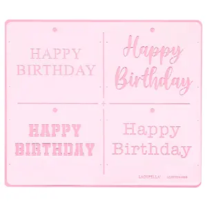 Lacupella Happy Birthday Stencil, Bakeware Cake Decorating Tool